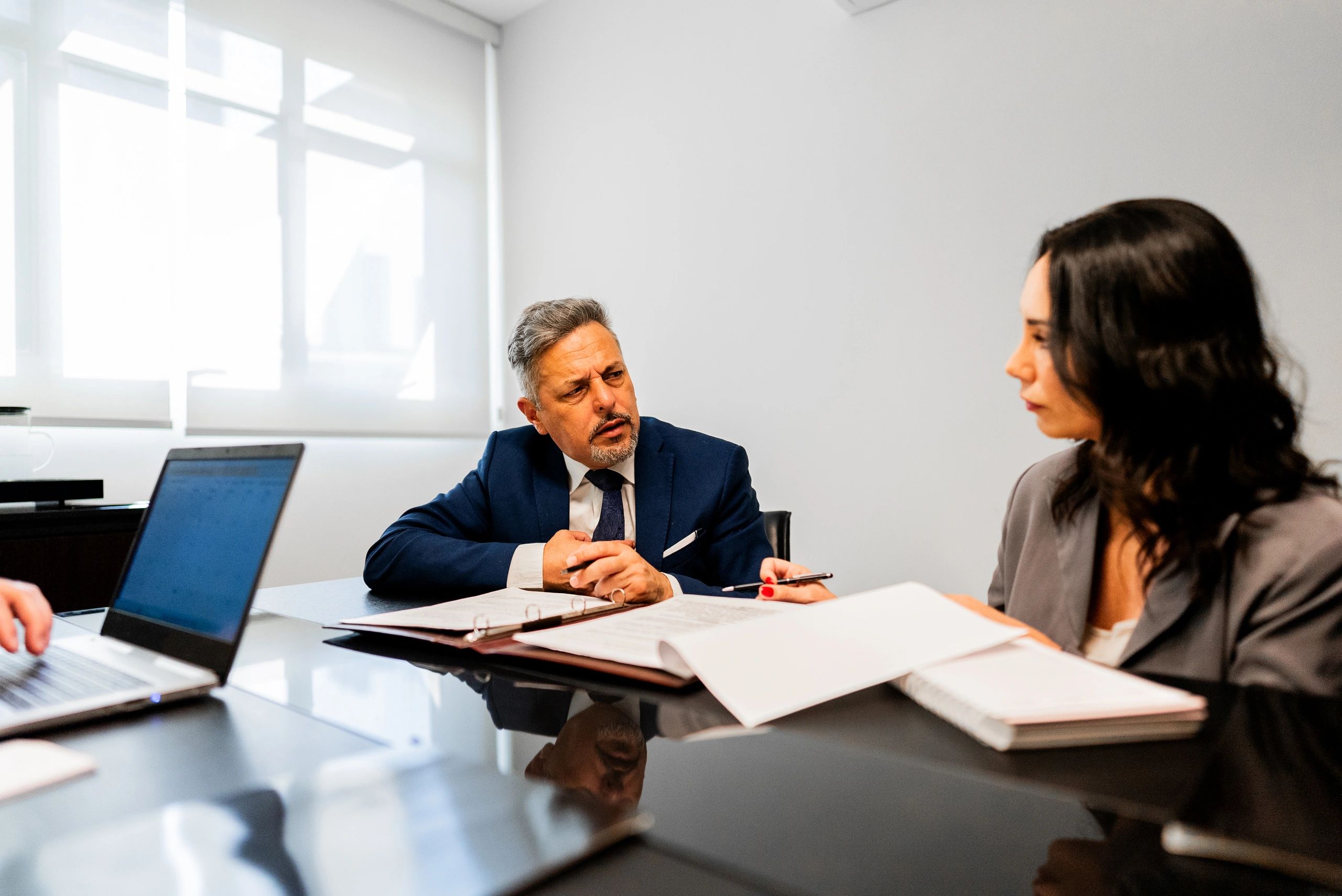 Attorney consultation in an office